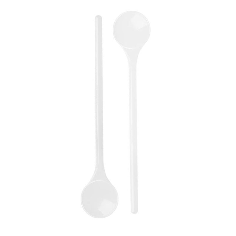 Jogo De Colheres Cabo Longo Branco 2 Peças (910000) INJETEMP