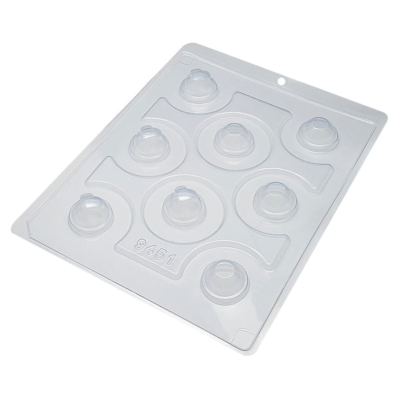 Forma de Acetato com Silicone Esfera com Coração 30mm (9451) - BWB