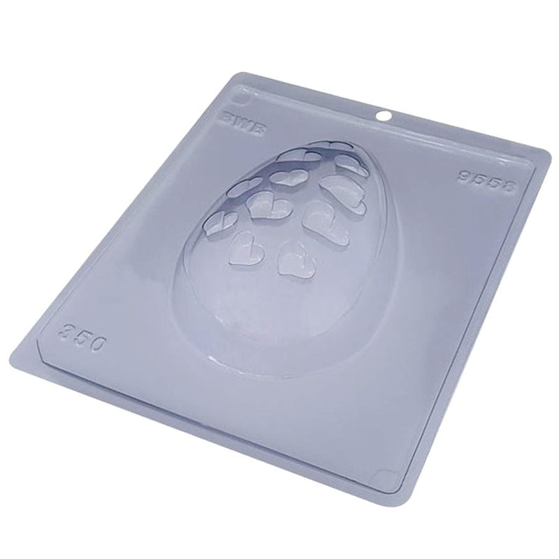 Forma de Acetato com Silicone Ovo Vazado Coração 350g (9558) - BWB