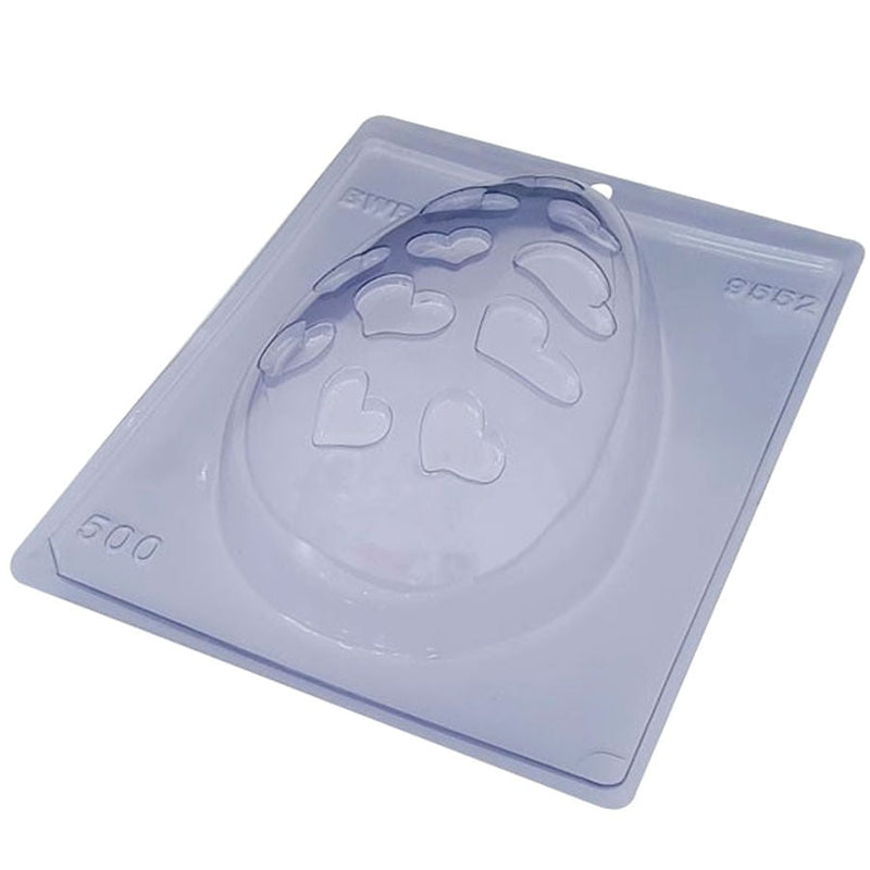 Forma de Acetato com Silicone Ovo Vazado Coração 500g (9552) - BWB